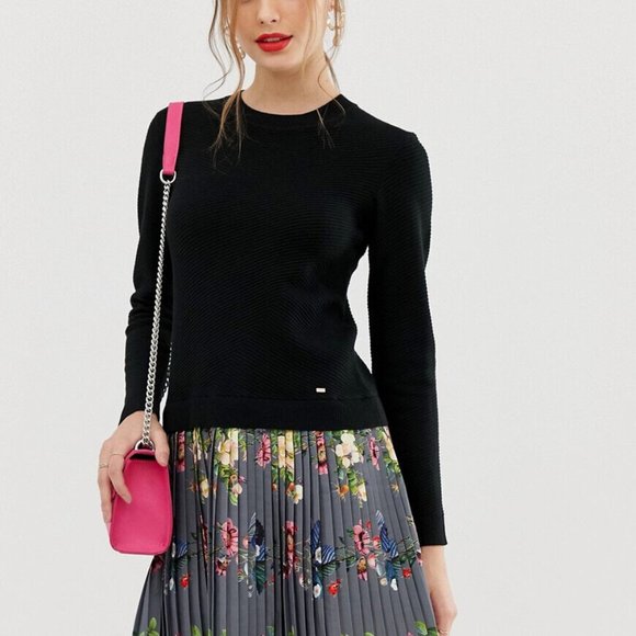 Ted Baker Dresses & Skirts - TED BAKER IZITAA ORACLE PLEATED SKIRT CREW NECK  Size: Ted 2 (US size 6)